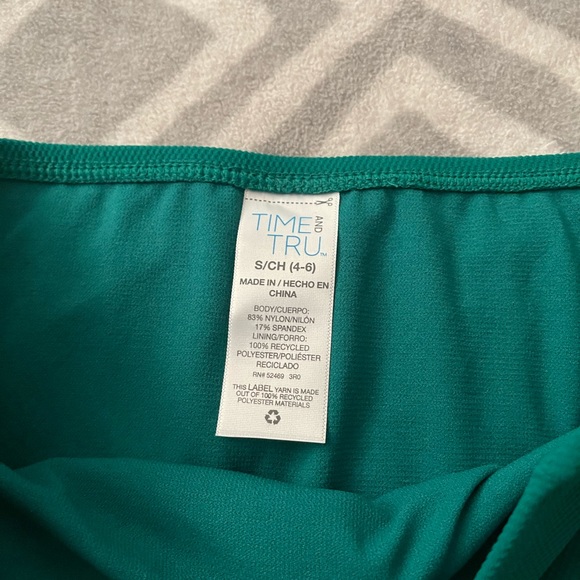 NWT Time & Tru Teal High Waisted Bikini Bottoms - Picture 3 of 4
